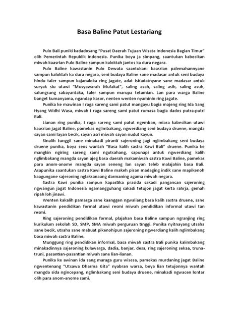 Pidarta Bahasa Bali