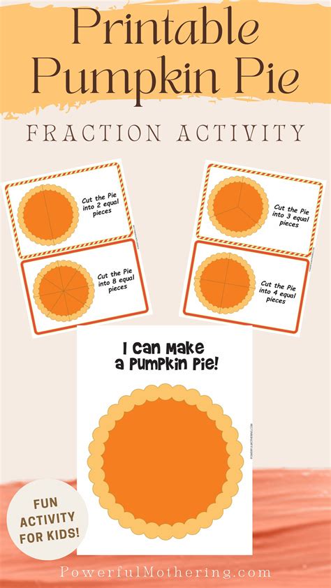 Pie Fractions   Pumpkin Pie Fractions Activity Creative Family Fun - Pie Fractions