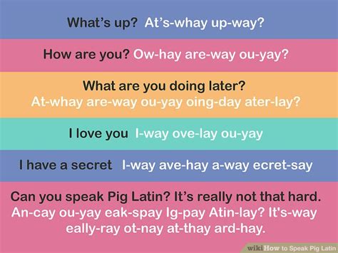 Pig Latin Rules