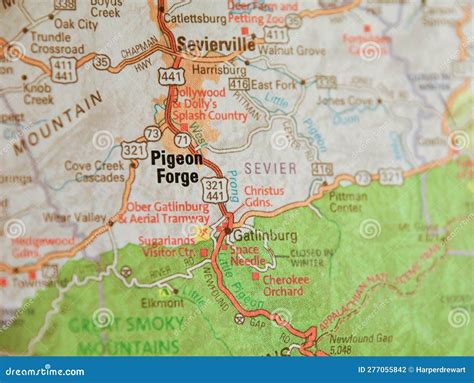 Pigeon Forge Tennessee Map