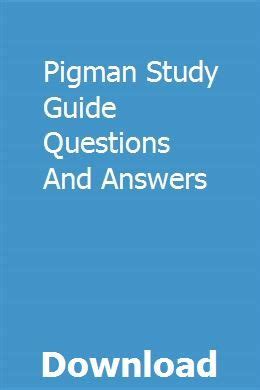 Read Pigman Study Guide Questions 