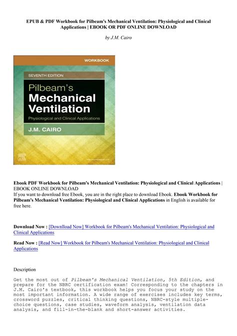Read Pilbeam Mechanical Ventilation Workbook Answers Chapter 8 