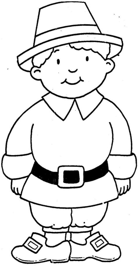 Pilgrim Boy Coloring Page   Pilgrim Boy Coloring Page Free Printable Coloring Pages - Pilgrim Boy Coloring Page