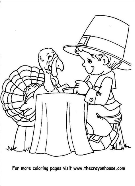 Pilgrim Boy With Turkey Coloring Page Pilgrim Boy Coloring Page - Pilgrim Boy Coloring Page