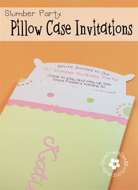 Pillow Birthday Invitations
