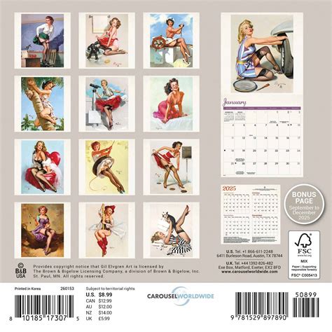 pin up 2020 calendar