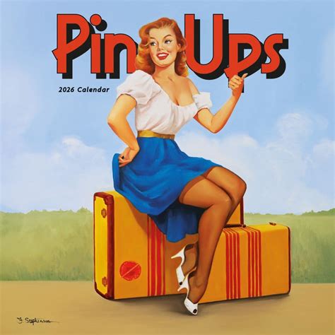pin ups 2020 square wall calendar