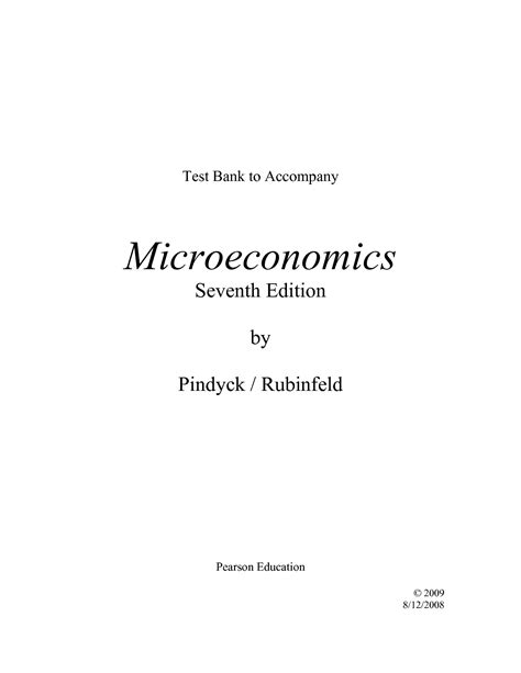 Pindyck Microeconomics Chapter