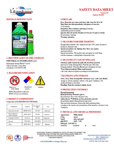 Pine Clean Xpress Msds