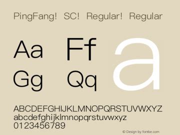 pingfang sc regular font