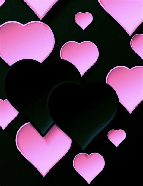 Pink And Black Heart Backgrounds