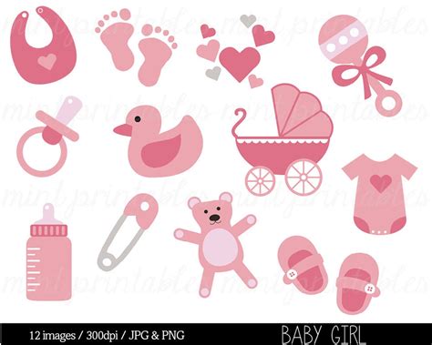 Pink Baby Shower Clip Art