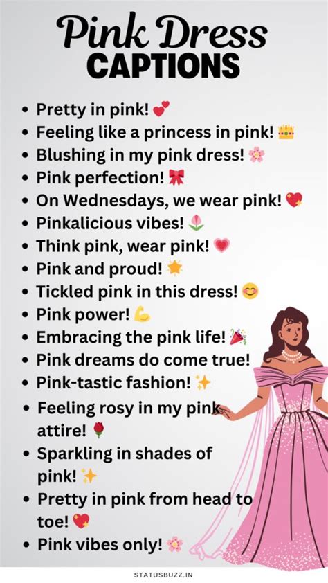 Pink Dress Caption