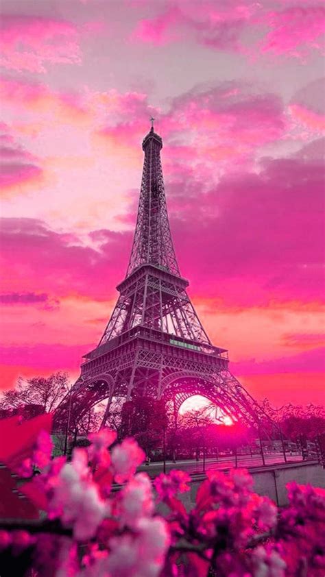 Pink Eiffel Tower Wallpapers   Eiffel Tower Paris Pink Sky Wallpapers - Pink Eiffel Tower Wallpapers