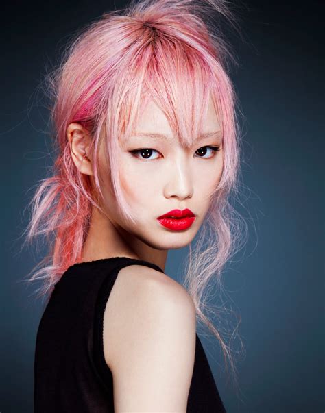 pink hair asian