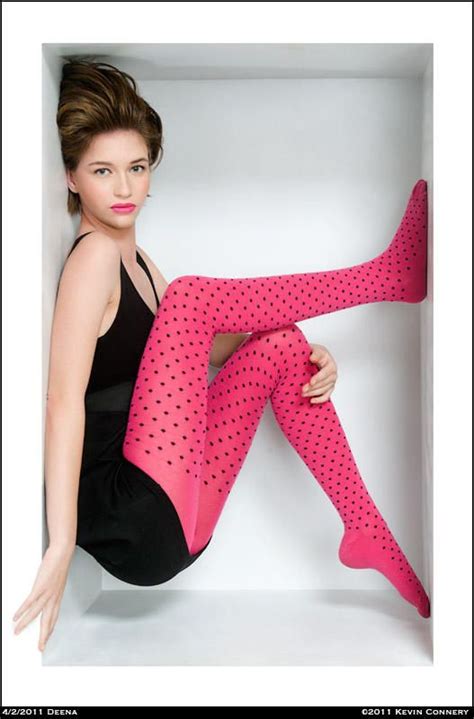 Pink patterned tights