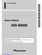 Download Pioneer Avd W6000 User Guide 