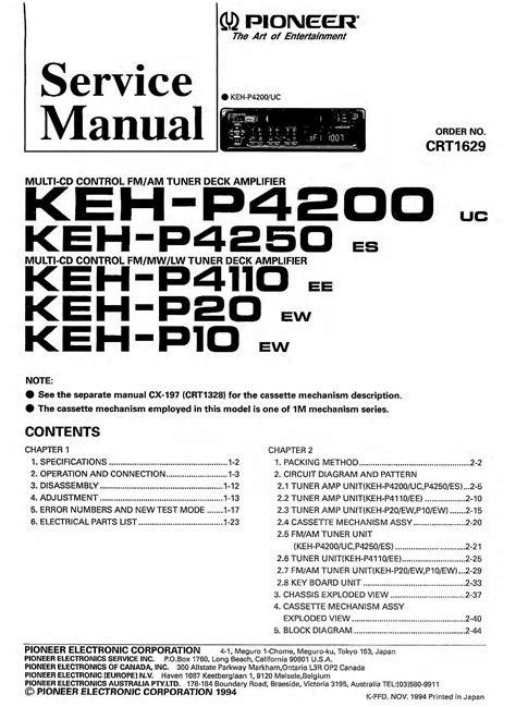 Download Pioneer Keh2650 User Guides 