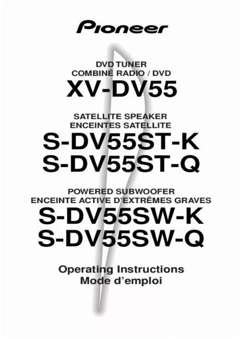 Read Online Pioneer Xv Dv55 User Guide 