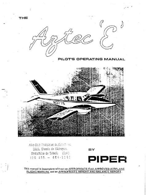 Piper Aztec Manual