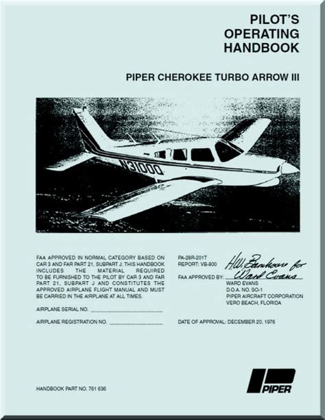 piper turbo arrow pilot operating handbook