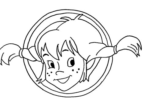 Pippi Longstocking Face Coloring Pages For Kids Printable Pippi Longstocking Coloring Pages - Pippi Longstocking Coloring Pages