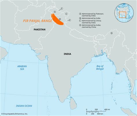 Pir Panjal Range On Map