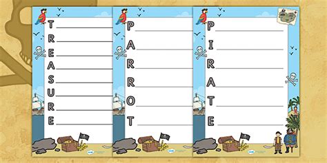 pirate acrostic poem example