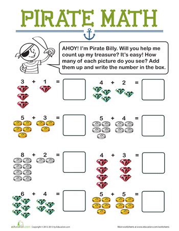 Pirate Math Interactive Worksheet Education Com Pirate Math Worksheets - Pirate Math Worksheets