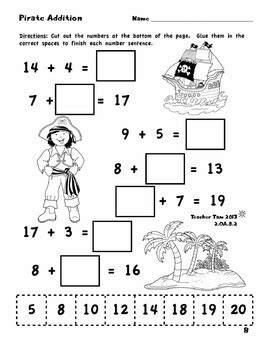 Pirate Math Worksheet Teachers Pay Teachers Tpt Pirate Math Worksheets - Pirate Math Worksheets