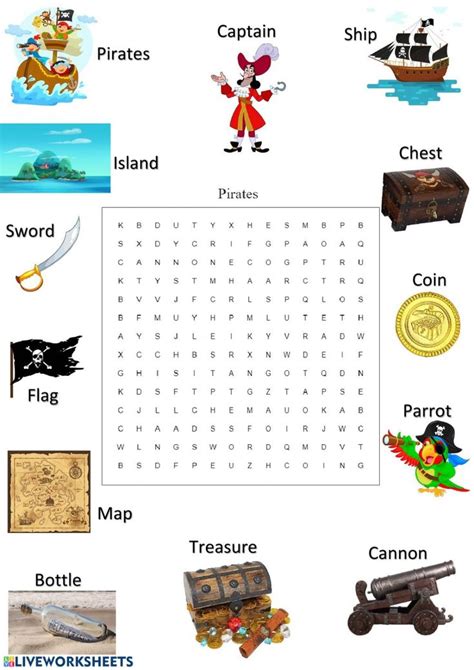 Pirate Vocabulary Interactive Worksheet Pirate Vocabulary Worksheet - Pirate Vocabulary Worksheet