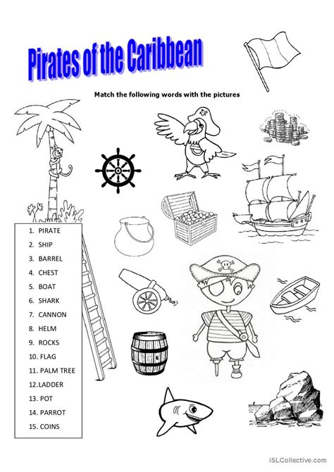 Pirate Vocabulary Worksheet   Pirate Vocabulary Worksheets - Pirate Vocabulary Worksheet