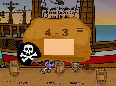 Pirates Ii Free Online Subtraction Game Multiplication Com Subtraction Pirate - Subtraction Pirate