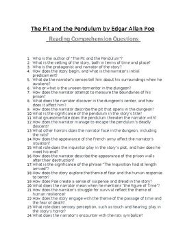 Read Online Pit And The Pendulum Comprehension Questions Answers 