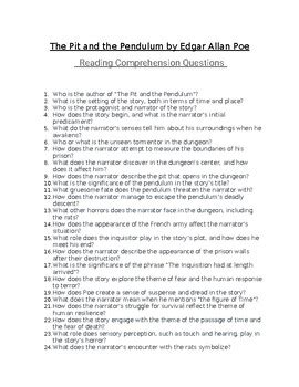 Full Download Pit And The Pendulum Comprehension Questions Answers 