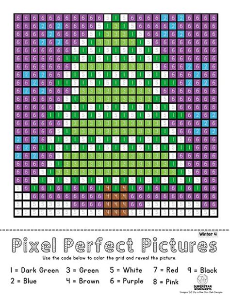 Pixel Coloring Pages Superstar Worksheets Color By Number Hidden Picture - Color By Number Hidden Picture