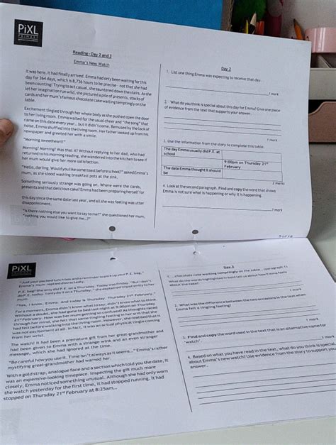 Pixl Answer Papers