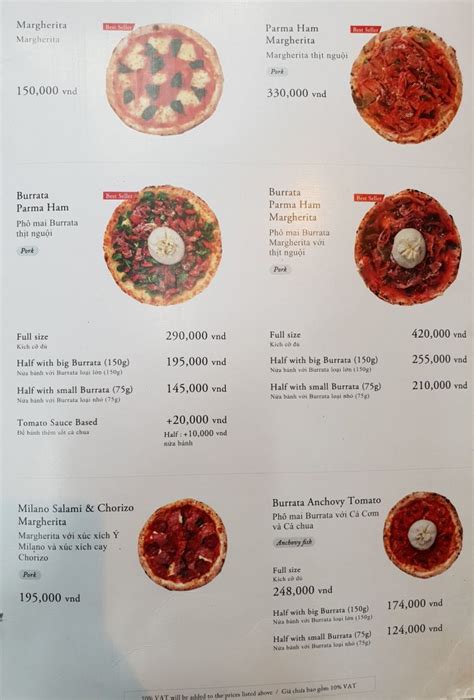 pizza 4p menu | Pizza 4Ps Vincom Menu Bng Gi v