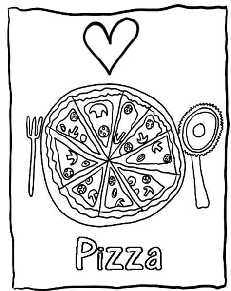 pizza coloring sheet