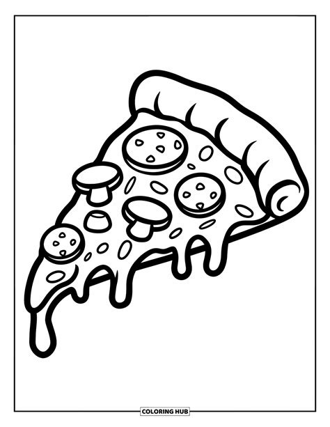 pizza for coloring