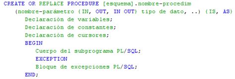 pl sql parametros