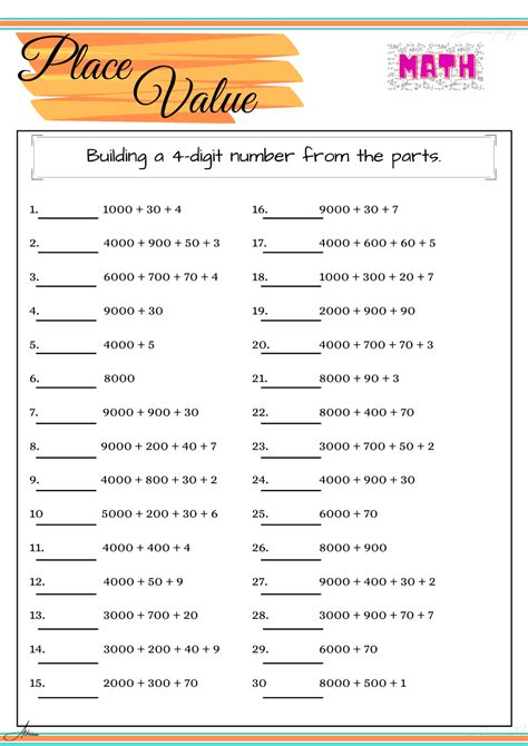 Place Value Activities Math Worksheets 4 Kids Place Value Activities Grade 4 - Place Value Activities Grade 4