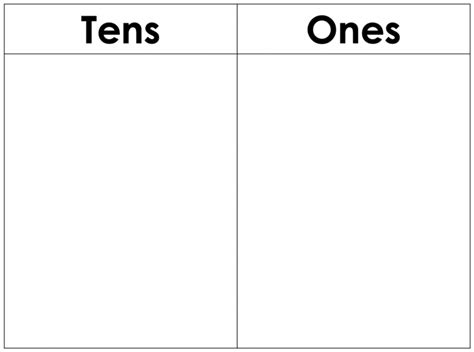 Place Value Charts Tens And Ones Math Worksheets Tens And Ones Worksheets Kindergarten - Tens And Ones Worksheets Kindergarten