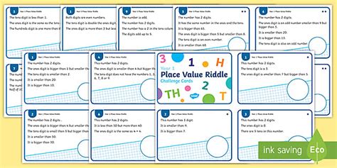 Place Value Riddle Differentiated Year 3 Challenge Cards Place Value Challenge Year 3 - Place Value Challenge Year 3