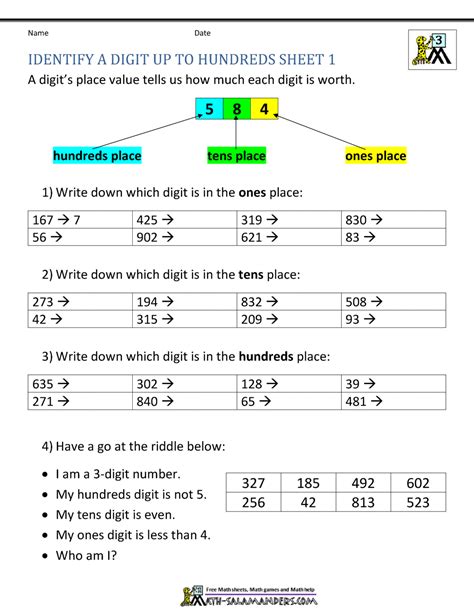 Place Value Second Grade Worksheet   Grade 2 First Grade Place Value Worksheets For - Place Value Second Grade Worksheet