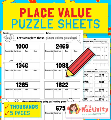 Place Value To The Thousands   Thousand - Place Value To The Thousands