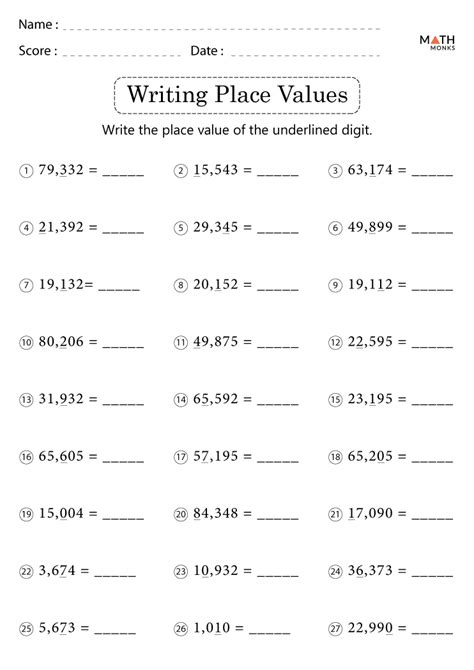 Place Value Worksheet Grade 4   Place Value Worksheets Math Salamanders - Place Value Worksheet Grade 4