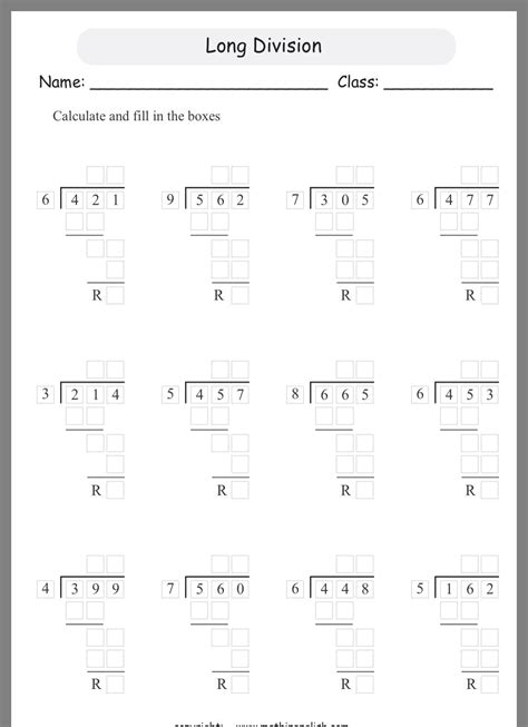 Place Value Worksheets Math Drills Division Place Value Chart - Division Place Value Chart