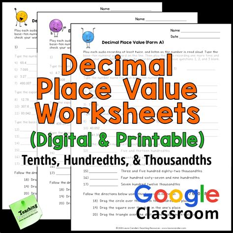 Place Value Worksheets Printable Decimal Worksheets Place Math Worksheets Place Value - Math Worksheets Place Value