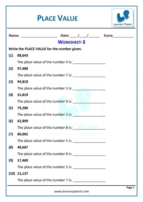 Place Value Worksheets Study Champs Teacher Worksheets Place Value Worksheets Grade 6 - Place Value Worksheets Grade 6